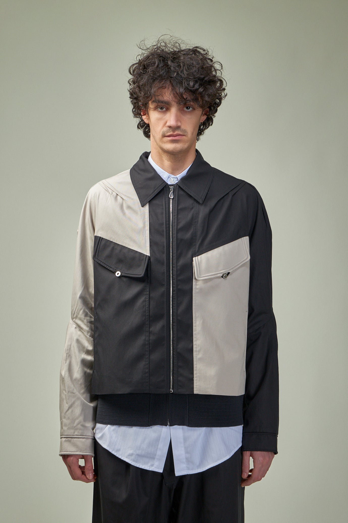 Alec K-Dart Blouson Cotton Weave