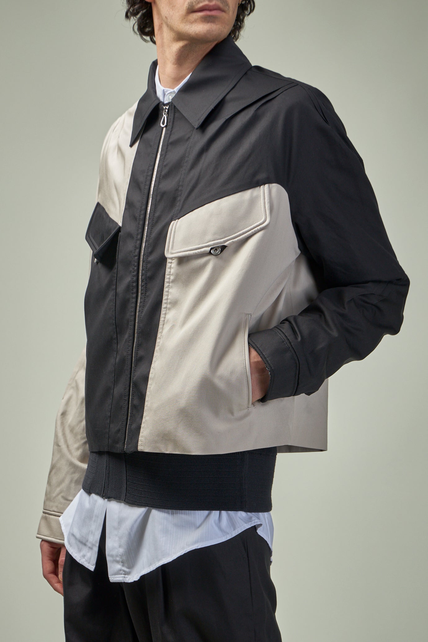 Alec K-Dart Blouson Cotton Weave