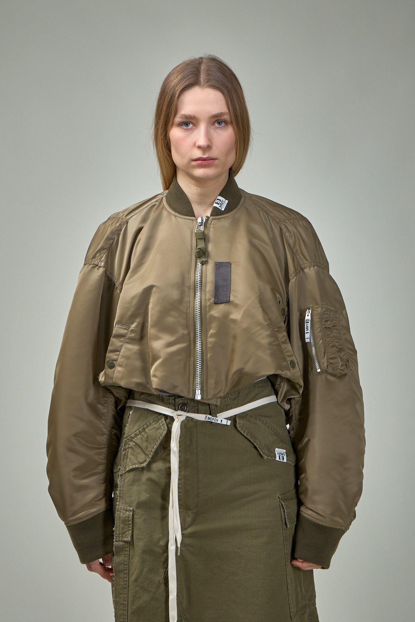 Roll-up Hem Flight Jacket