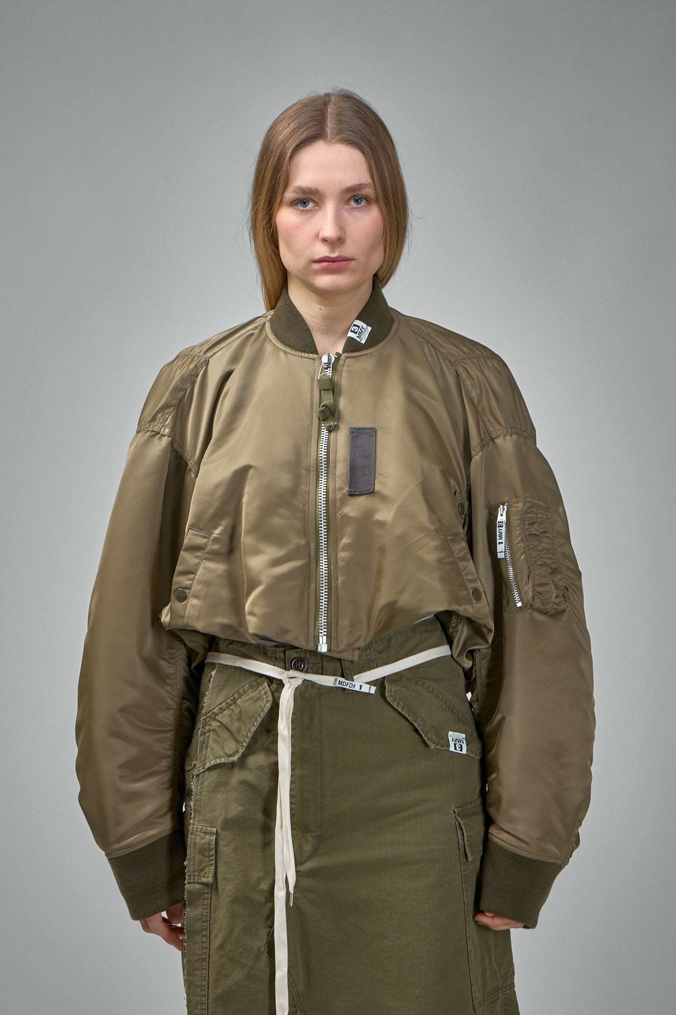 Roll-up Hem Flight Jacket