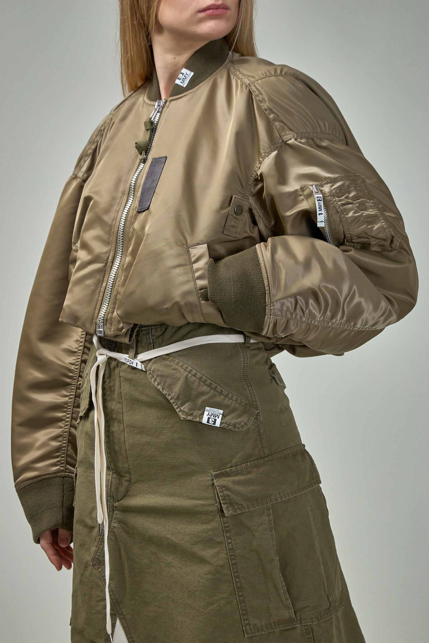 Roll-up Hem Flight Jacket