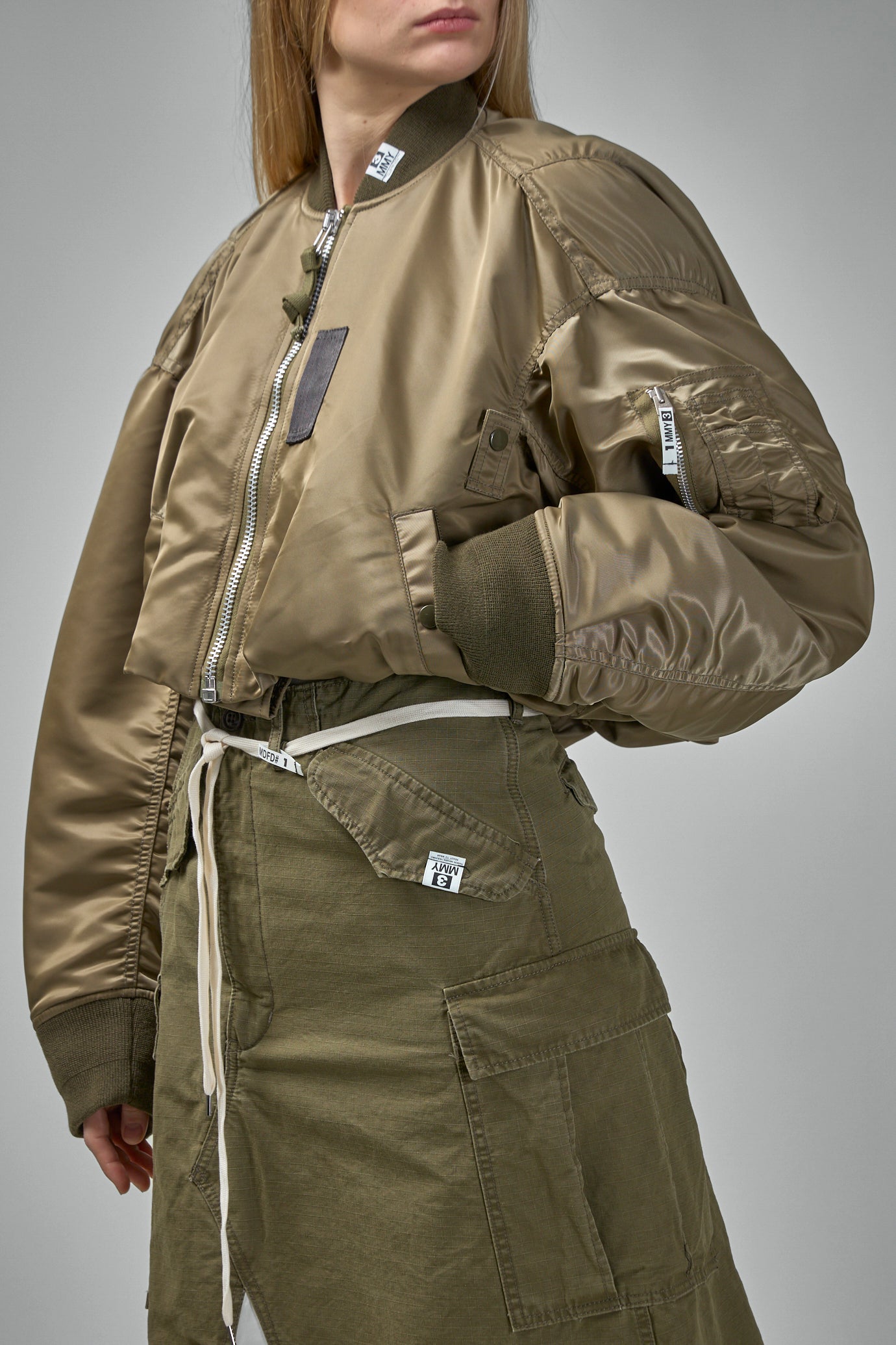 Roll-up Hem Flight Jacket