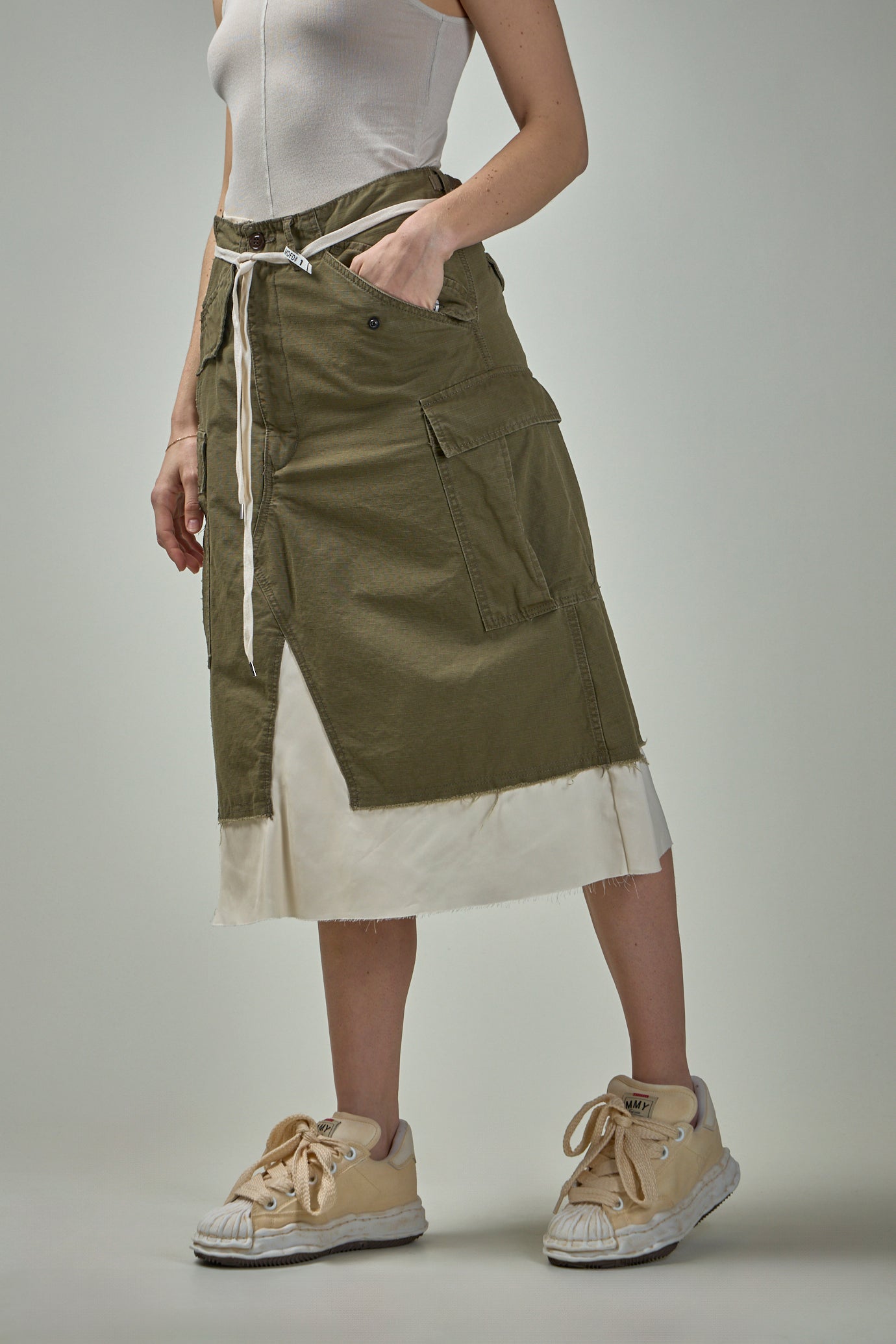 Cargo Shorts Pasted Skirt