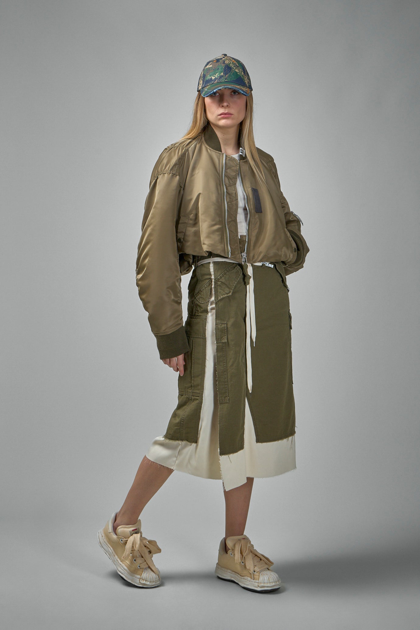 Cargo Shorts Pasted Skirt