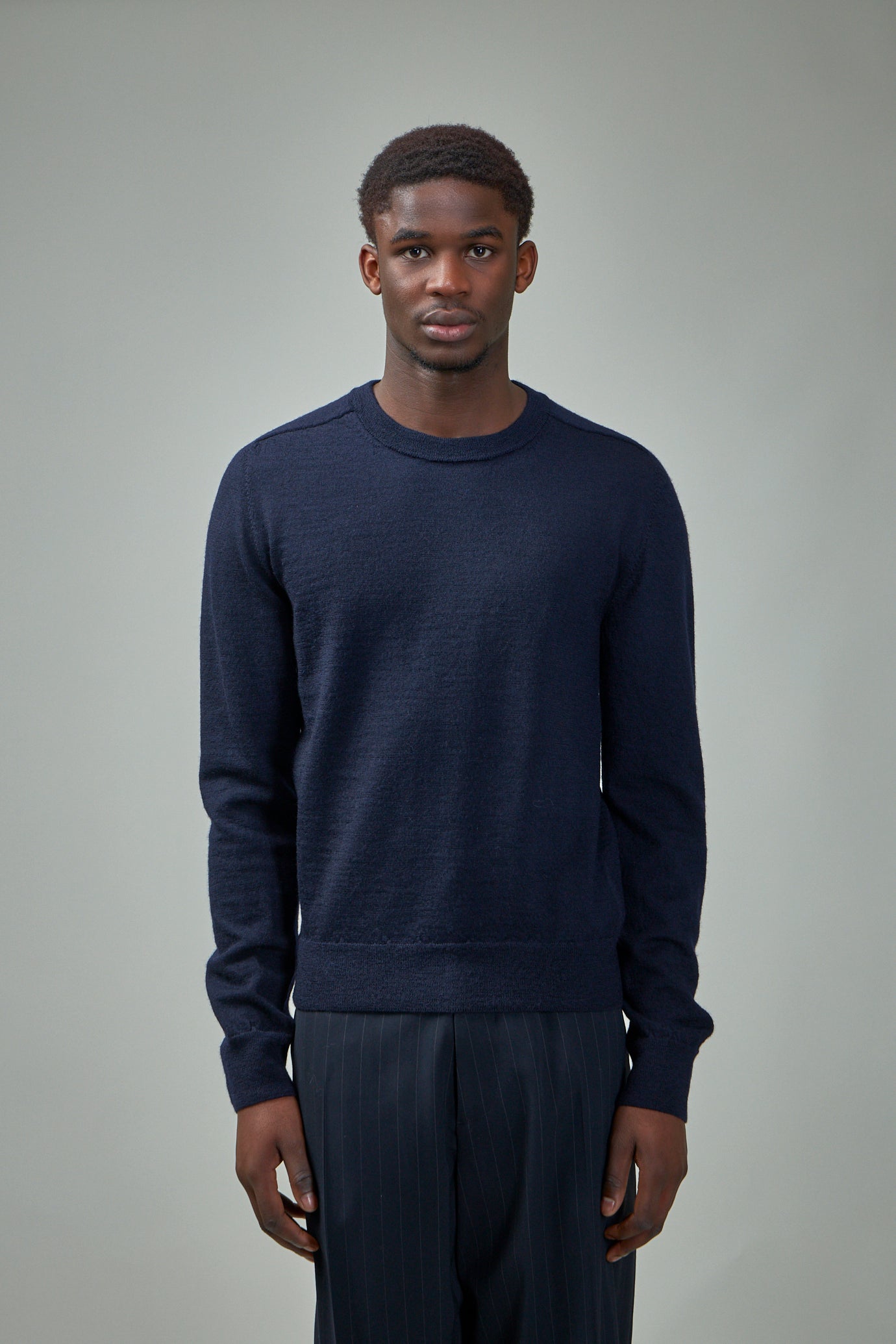 Elbow-Patch Knitted Crewneck