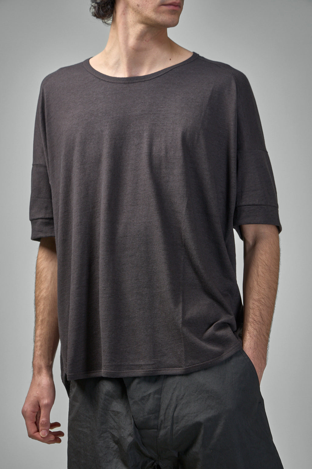 TEE#86 Short Sleeve Crew Neck Tee Organic Cotton Linen
