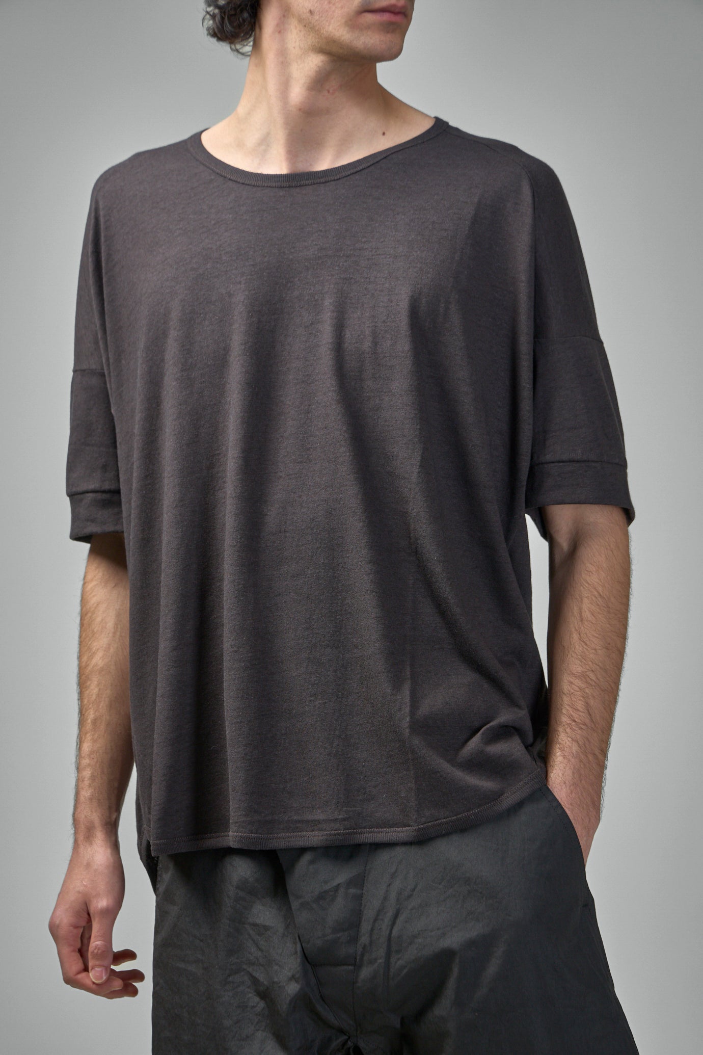TEE#86 Short Sleeve Crew Neck Tee Organic Cotton Linen