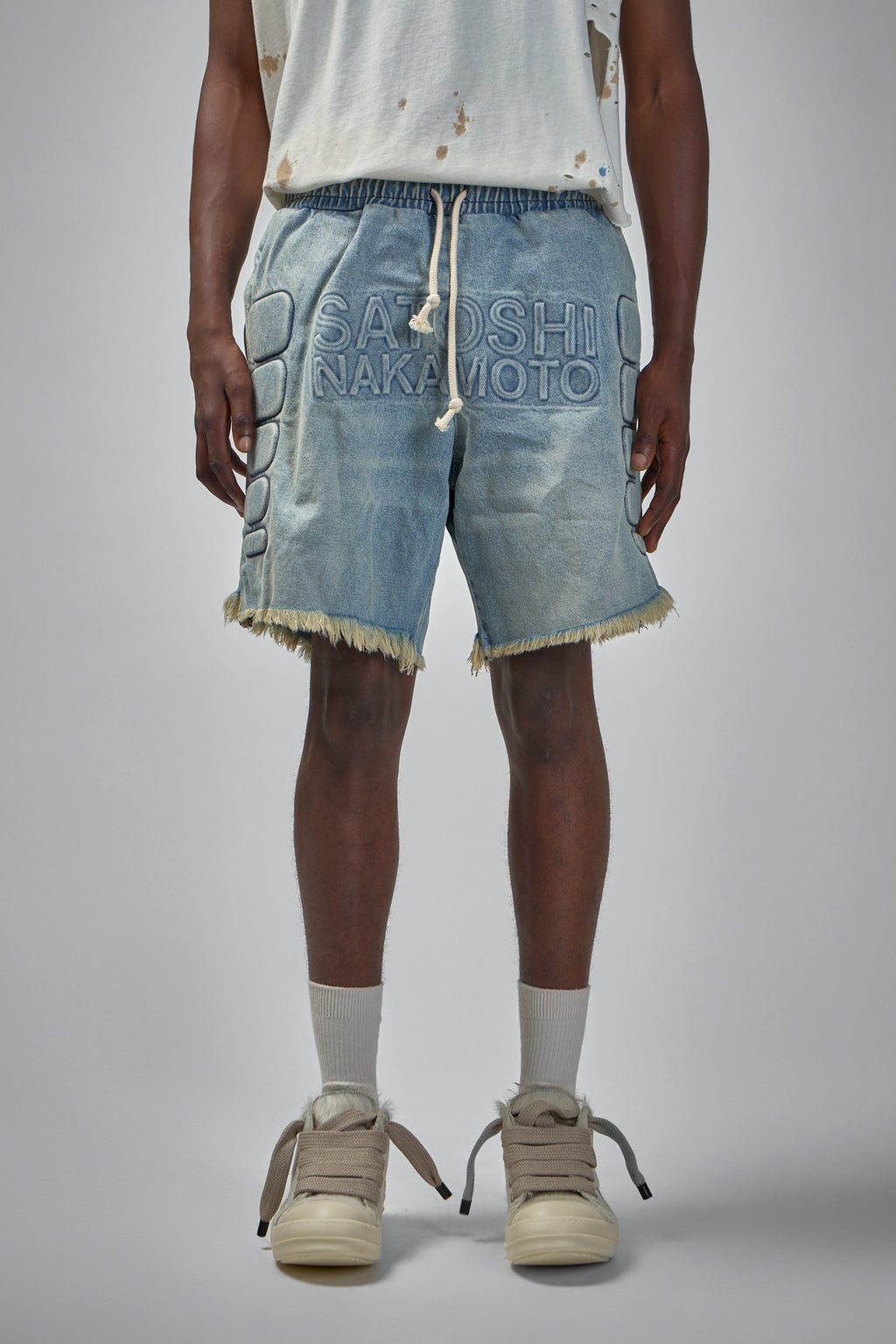 Denim Moto Short