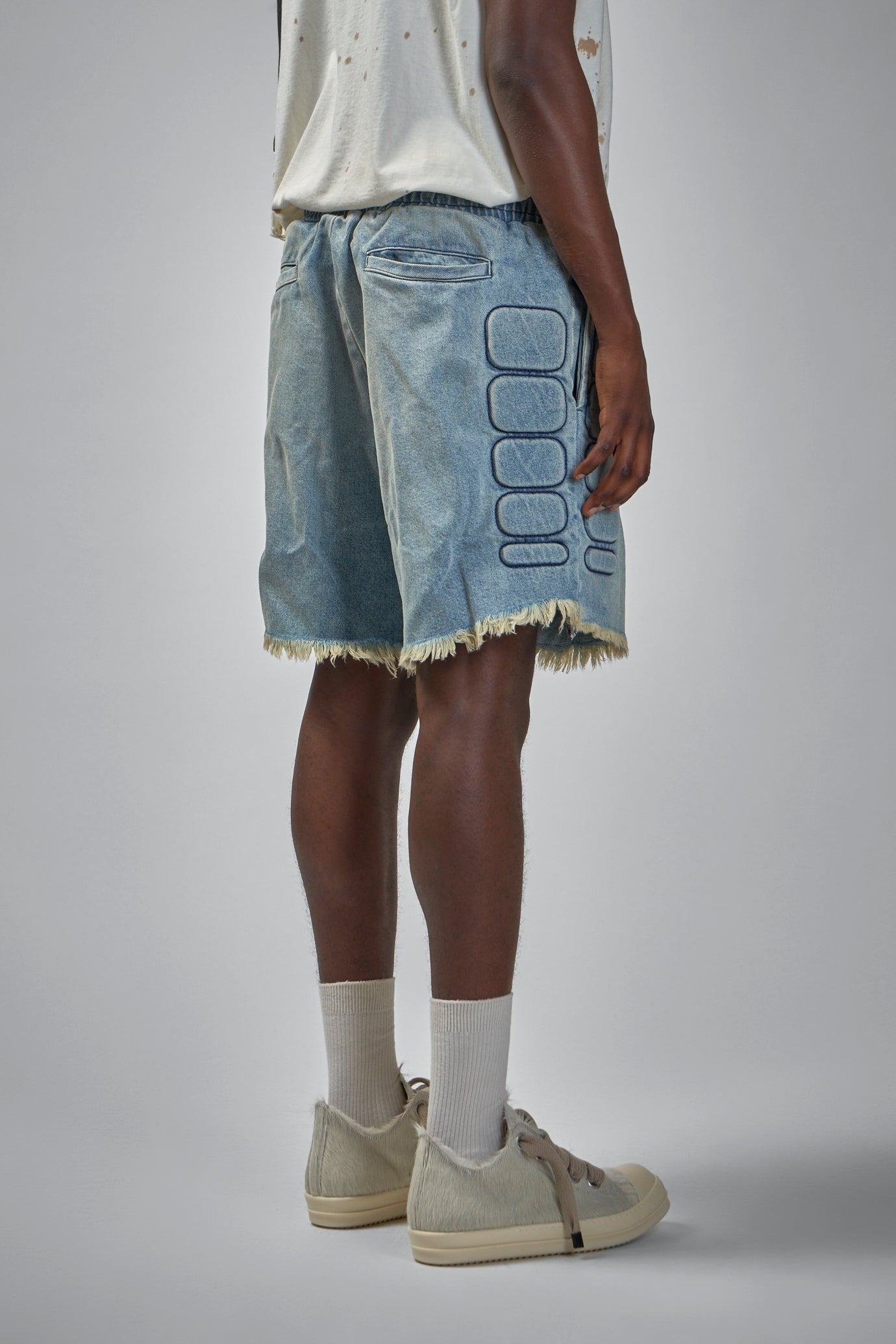 Denim Moto Short