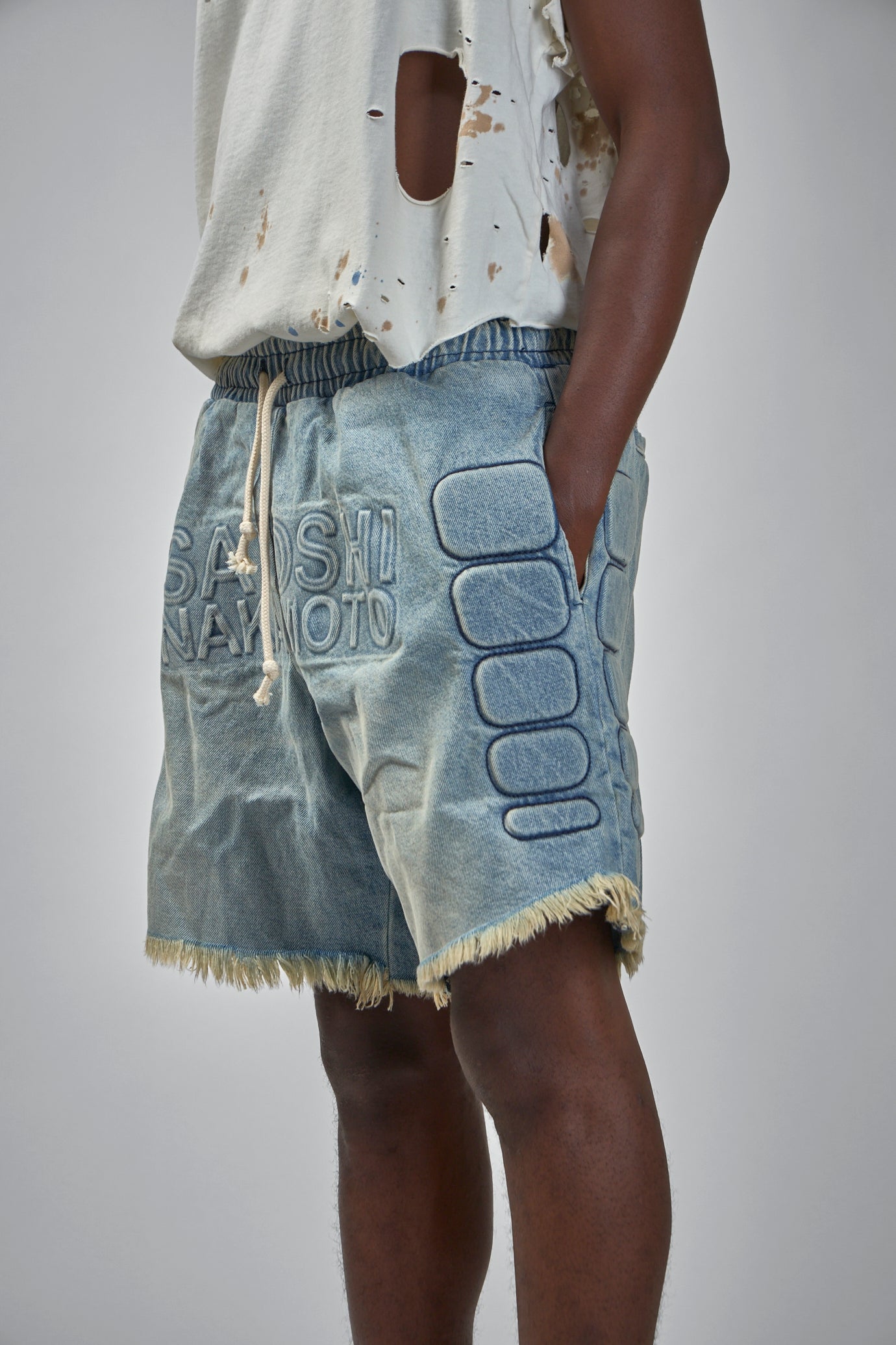 Denim Moto Short