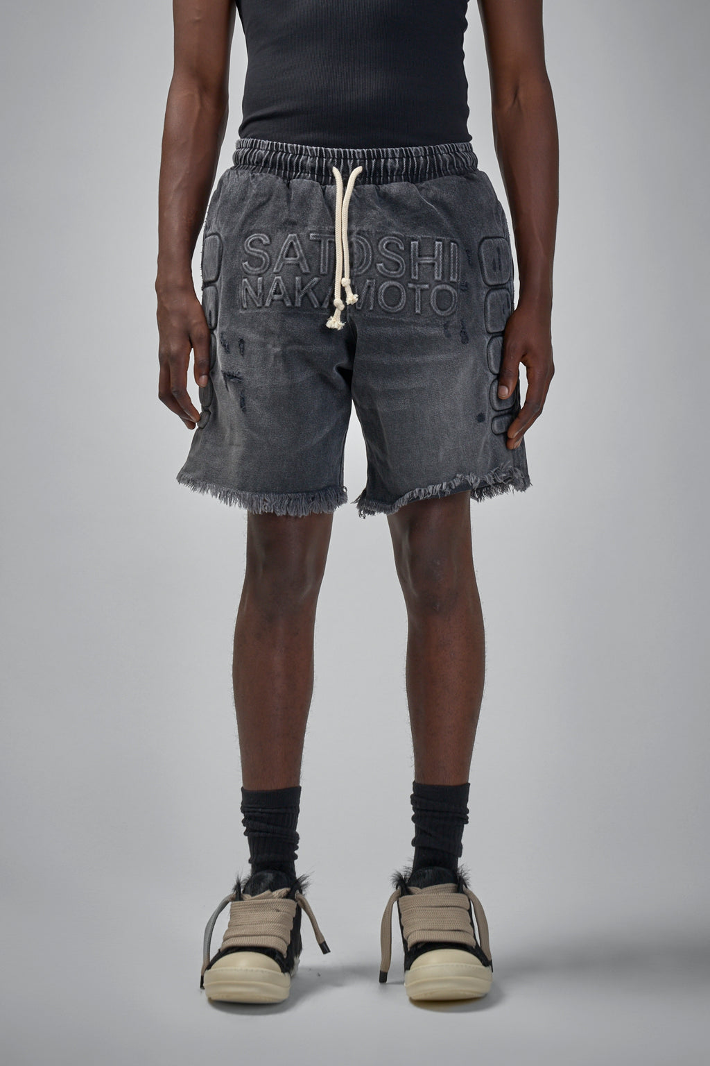 Denim Moto Short