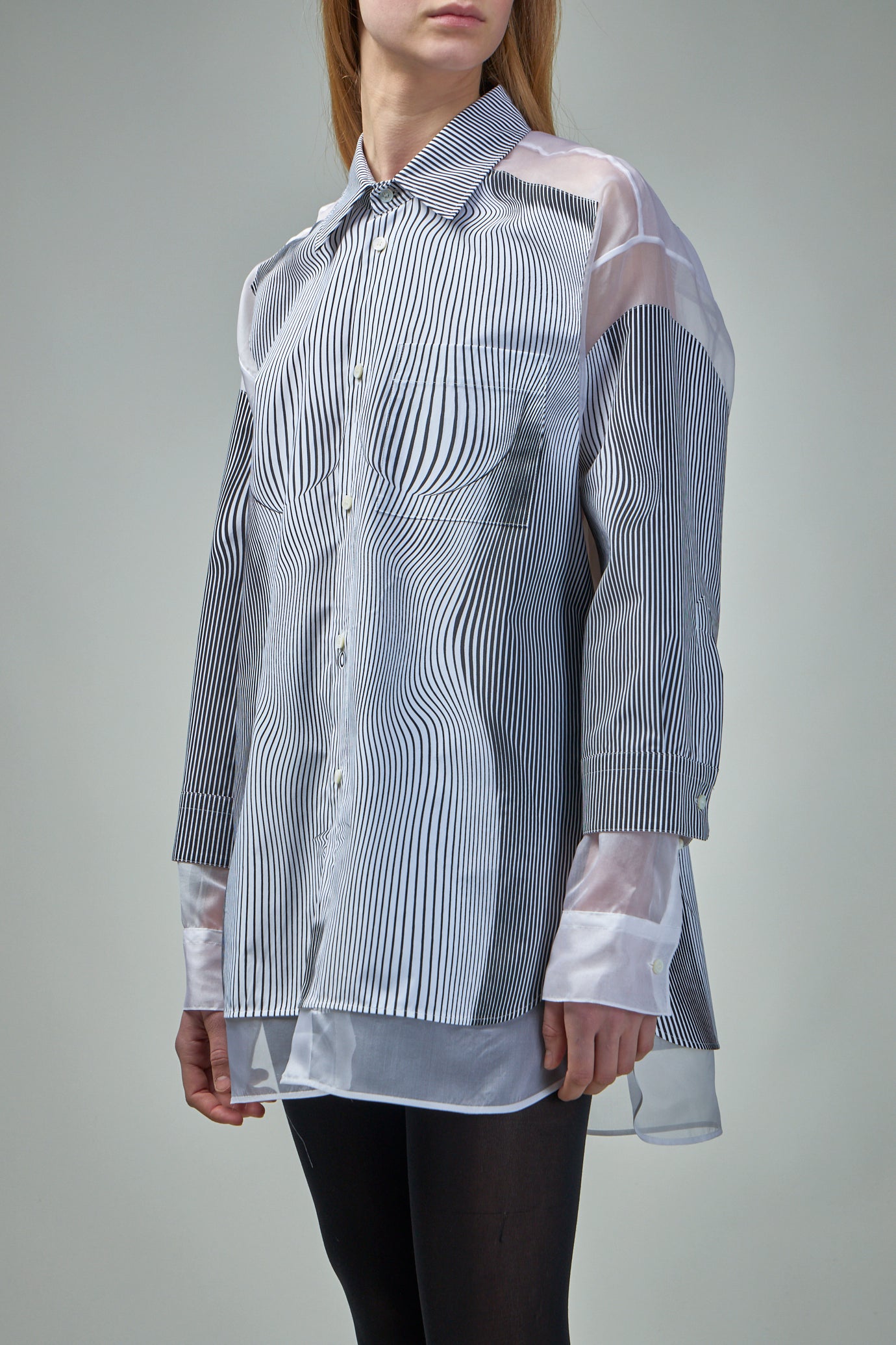 The Petit Grand Pinstripe Body Morphing Shirt