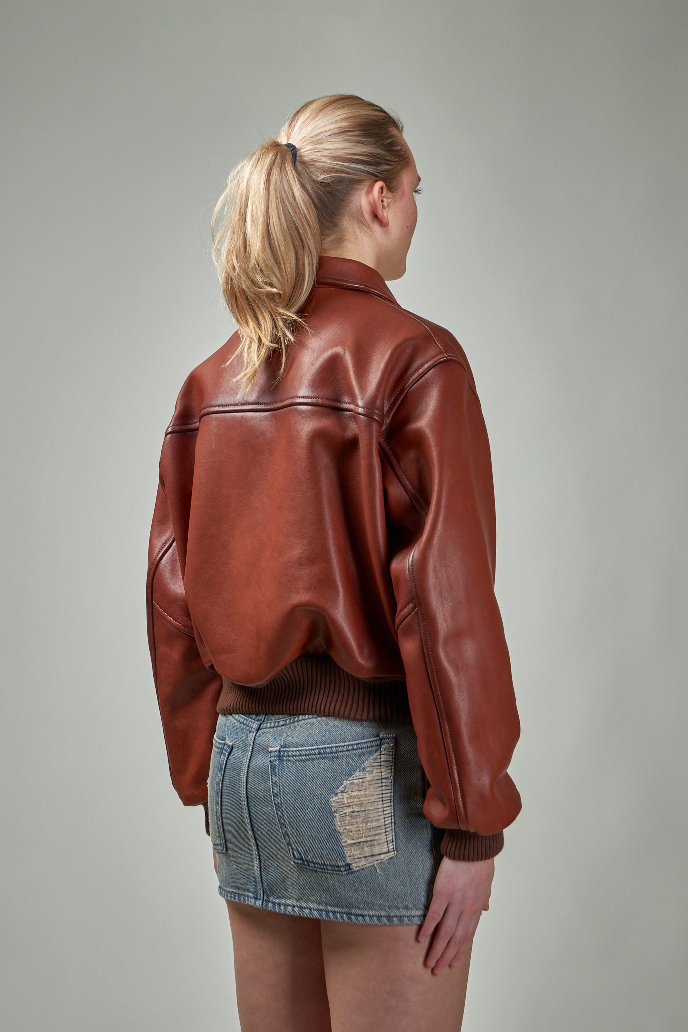 Leather Bomber Jacket