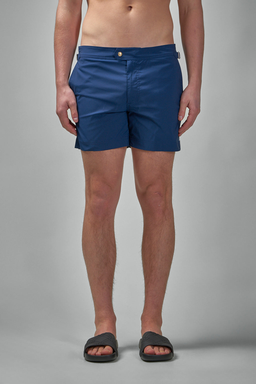 Compact Poplin Swim Short with Pipeline