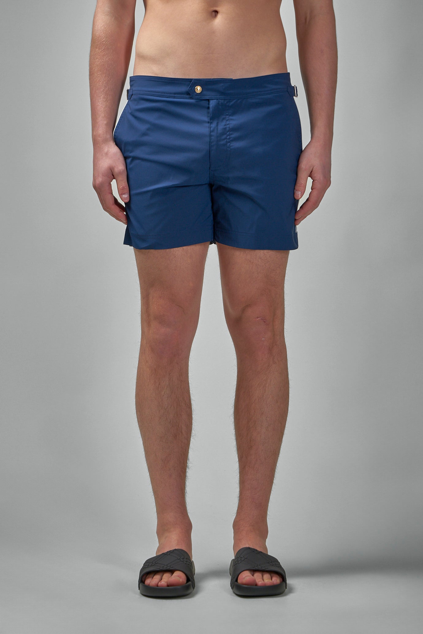 Compact Poplin Swim Short with Pipeline