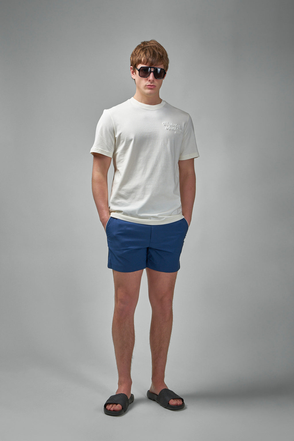 Compact Poplin Swim Short with Pipeline