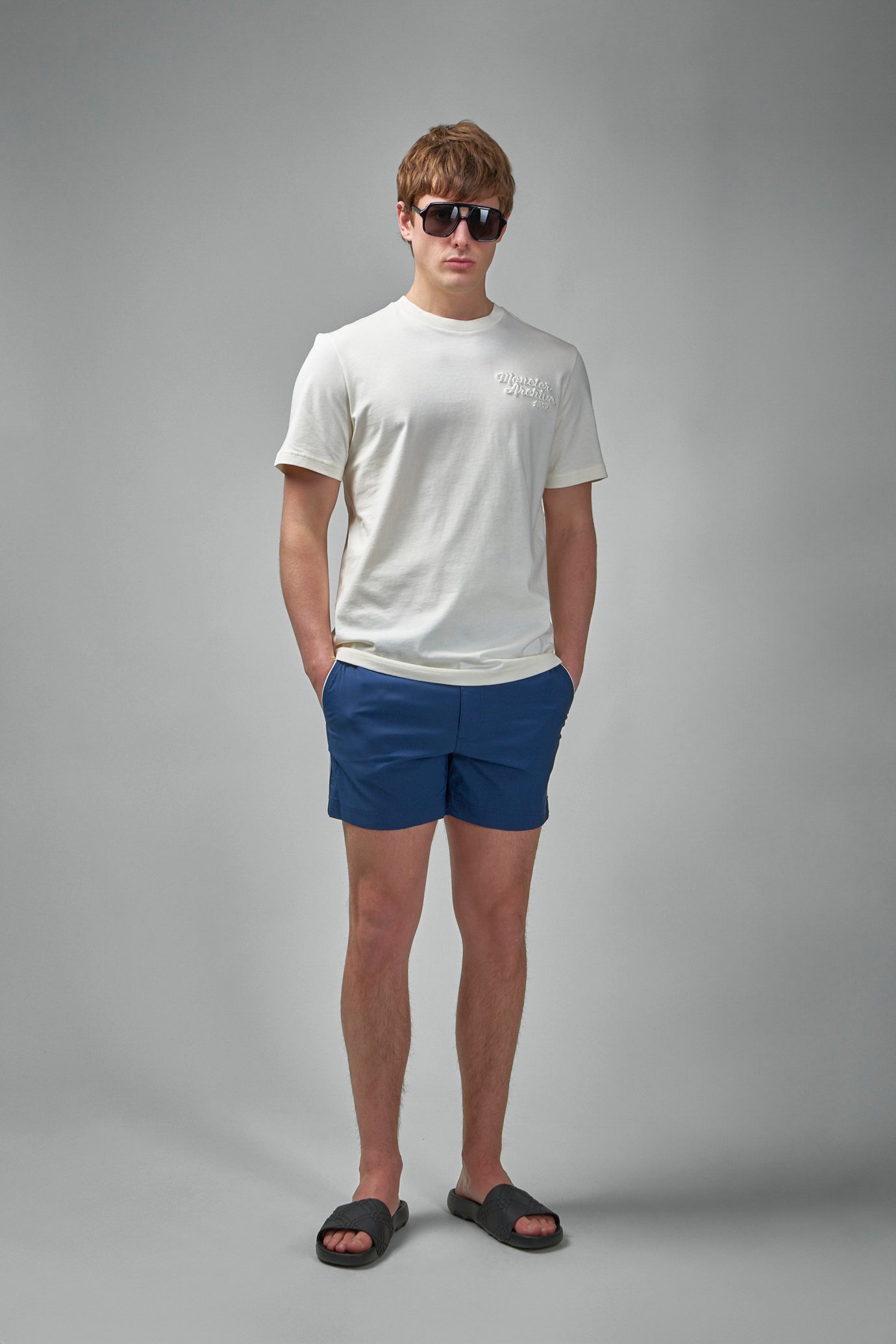 Compact Poplin Swim Short with Pipeline
