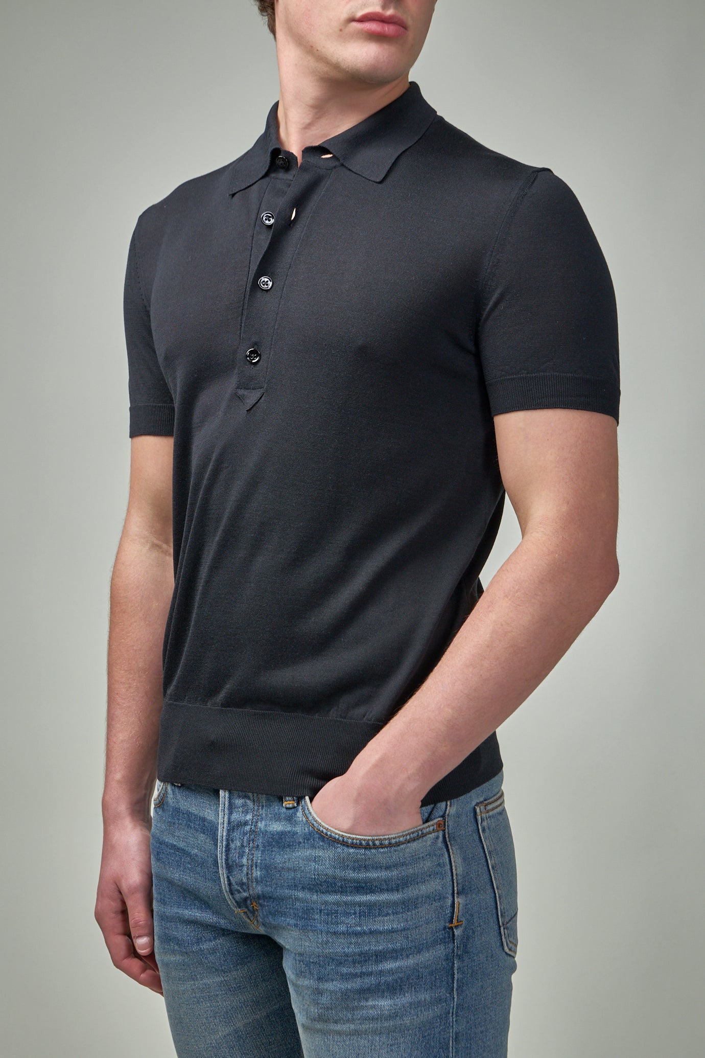 Silk Viscose SS Polo