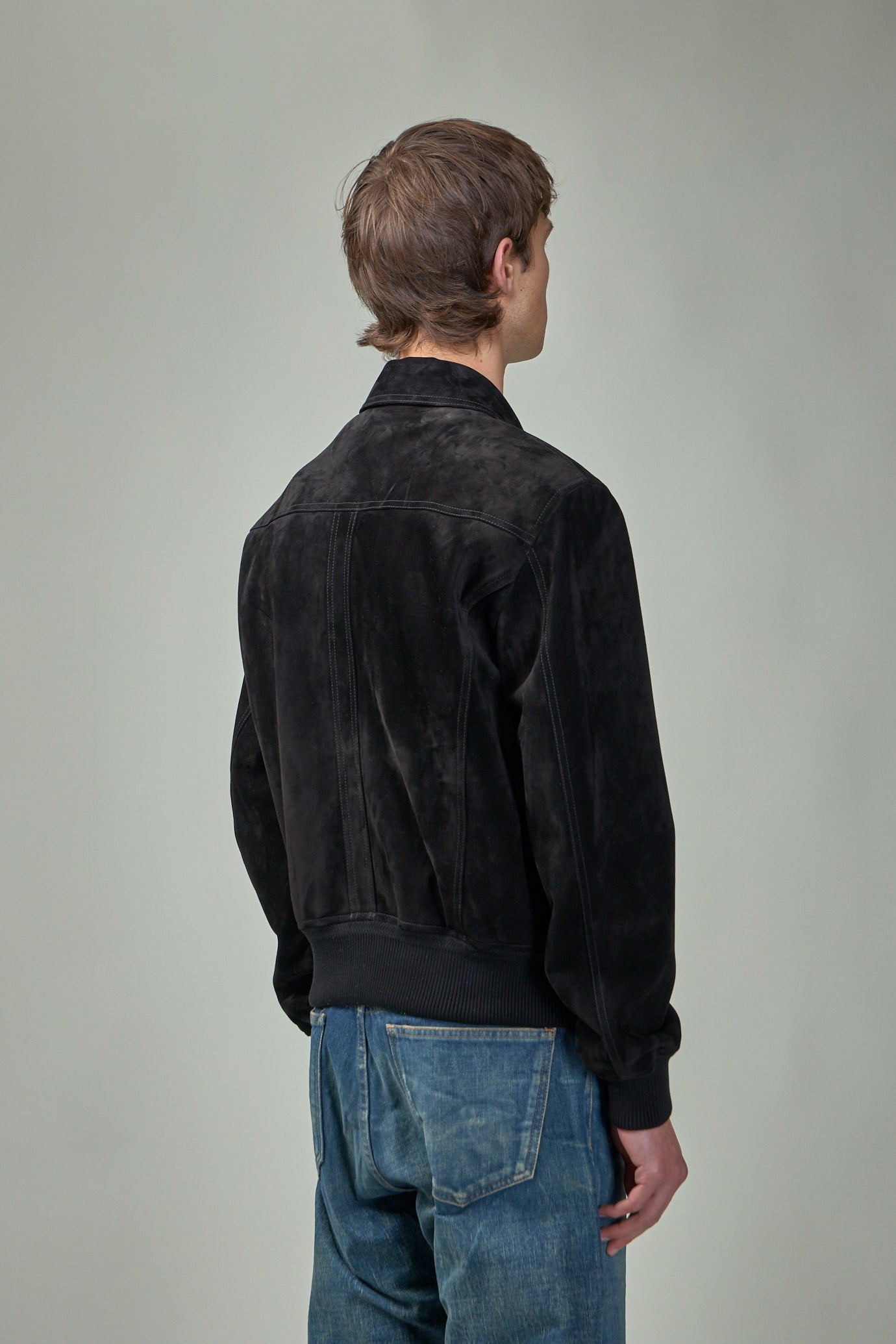 Cashmere Suede Chest Pocket Blouson