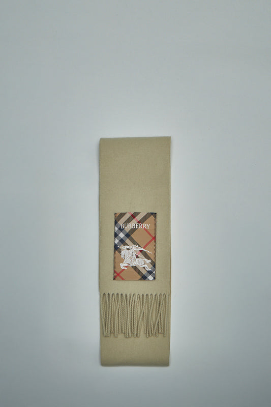 Check Label Cashmere Scarf