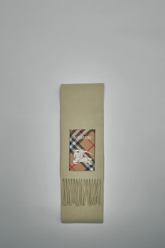 Check Label Cashmere Scarf