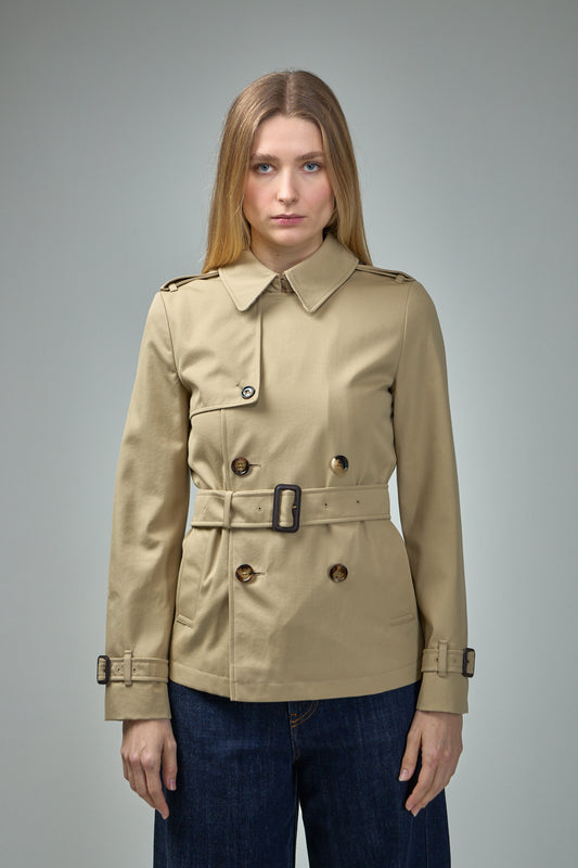 Cotton Blend Trench Jacket