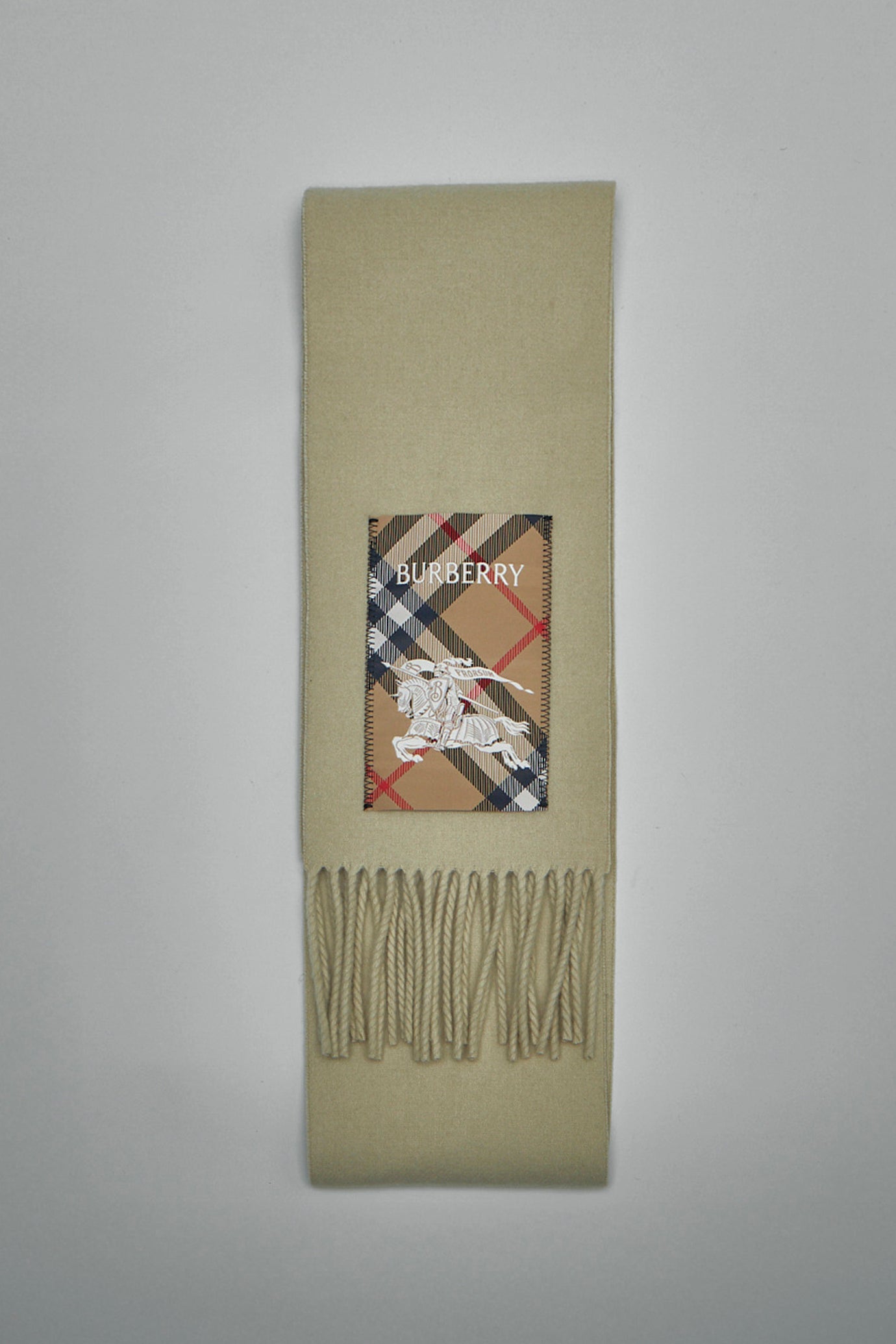 Check Label Cashmere Scarf