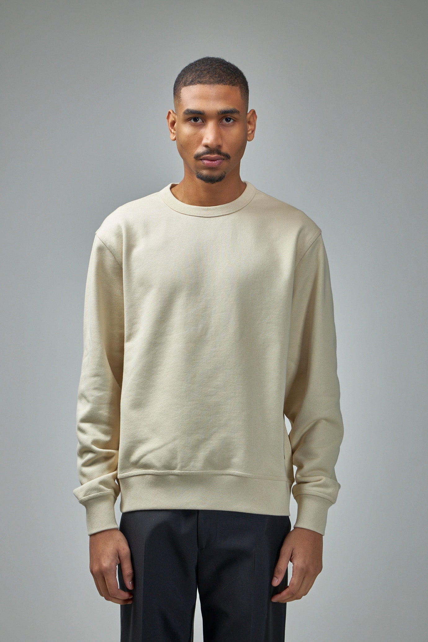 Check Label Cotton Sweatshirt