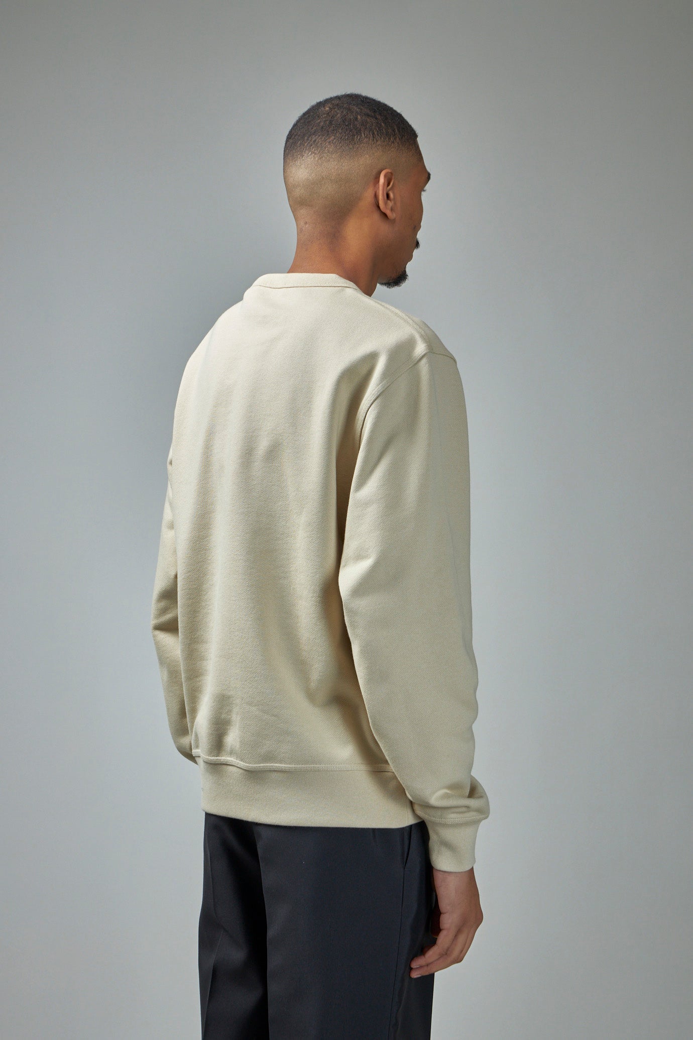 Check Label Cotton Sweatshirt