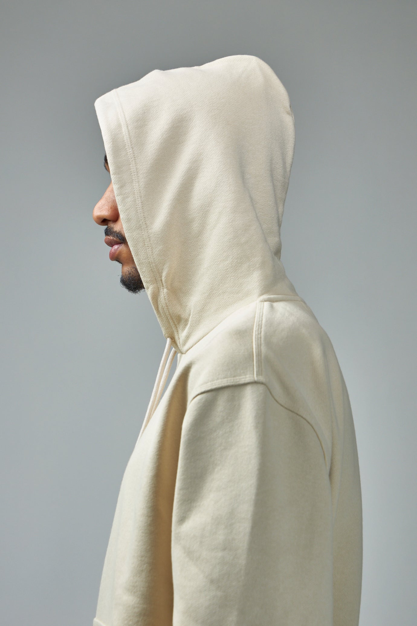 Check Label Cotton Hoodie