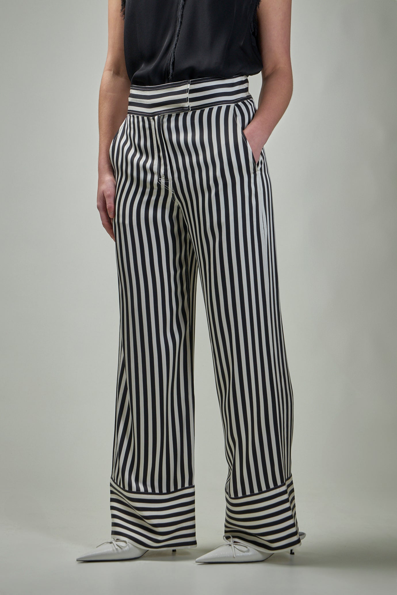 GABIN Striped Viscose Pant