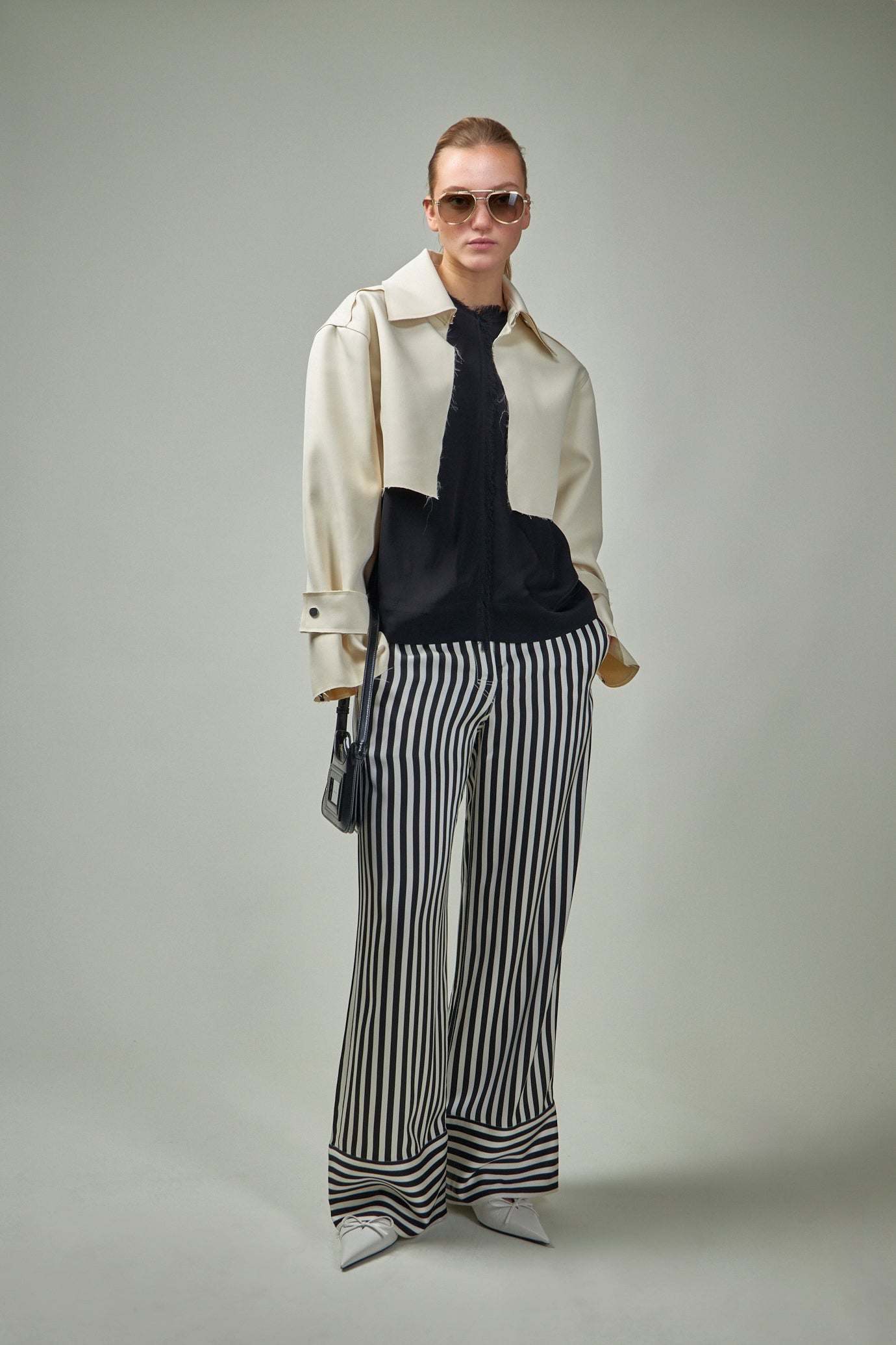 GABIN Striped Viscose Pant