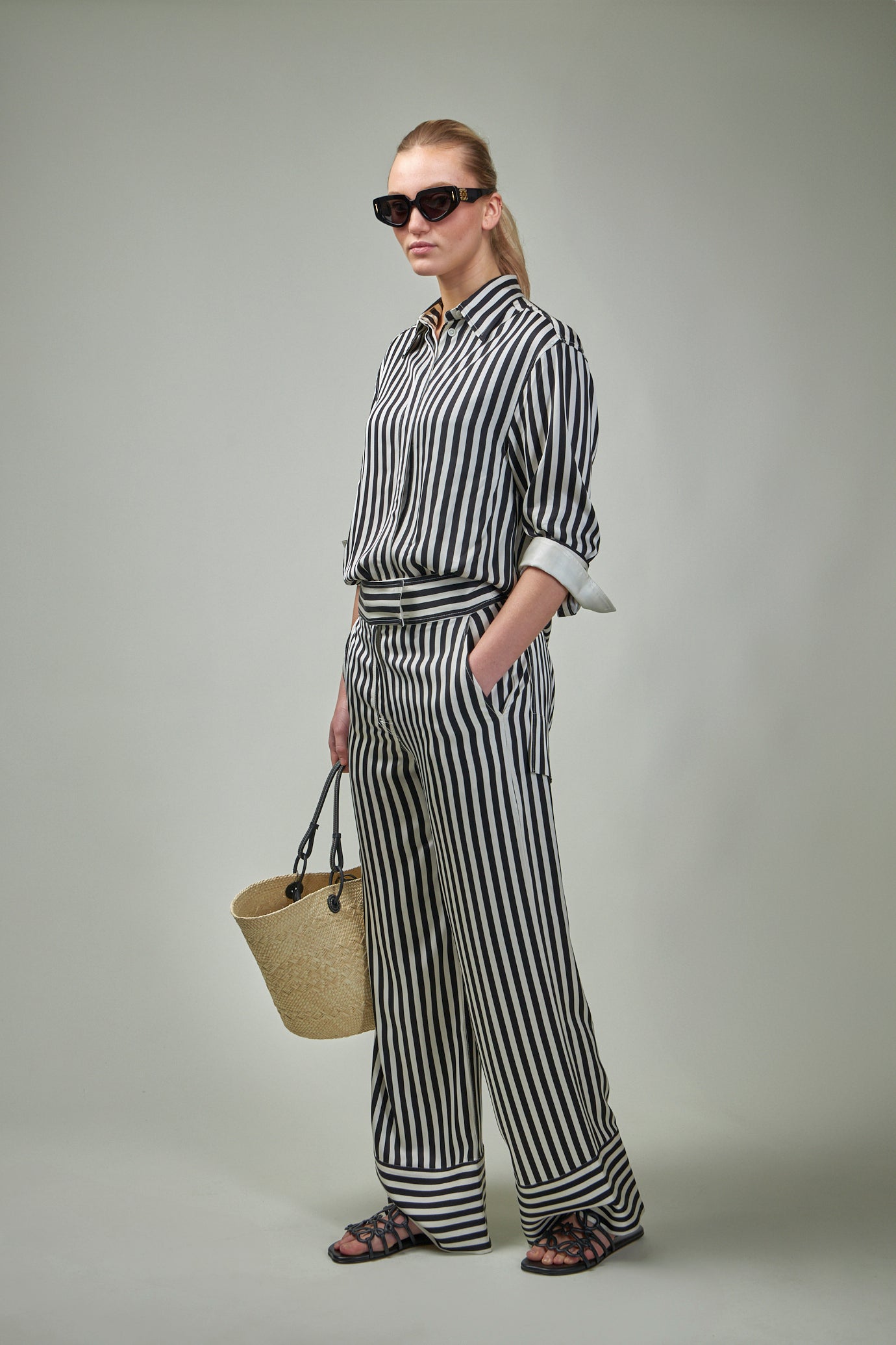 LEA Striped Viscose Shirt