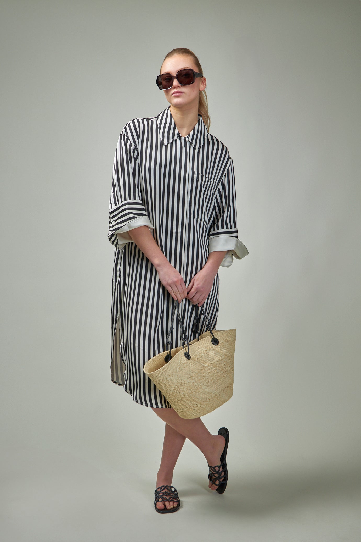 NOE Striped Viscose Dress