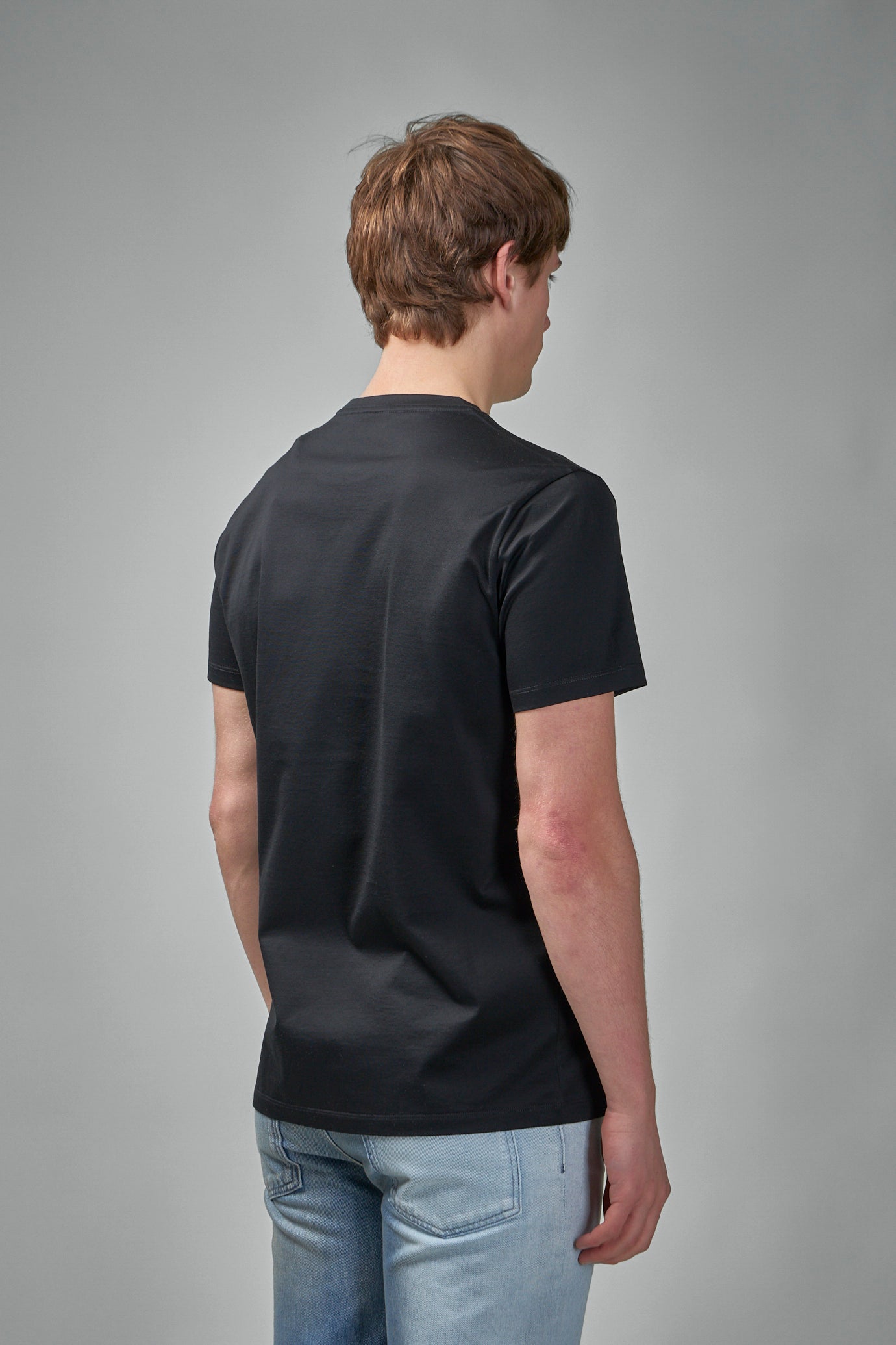 Double Logo Patch Cotton T-Shirt