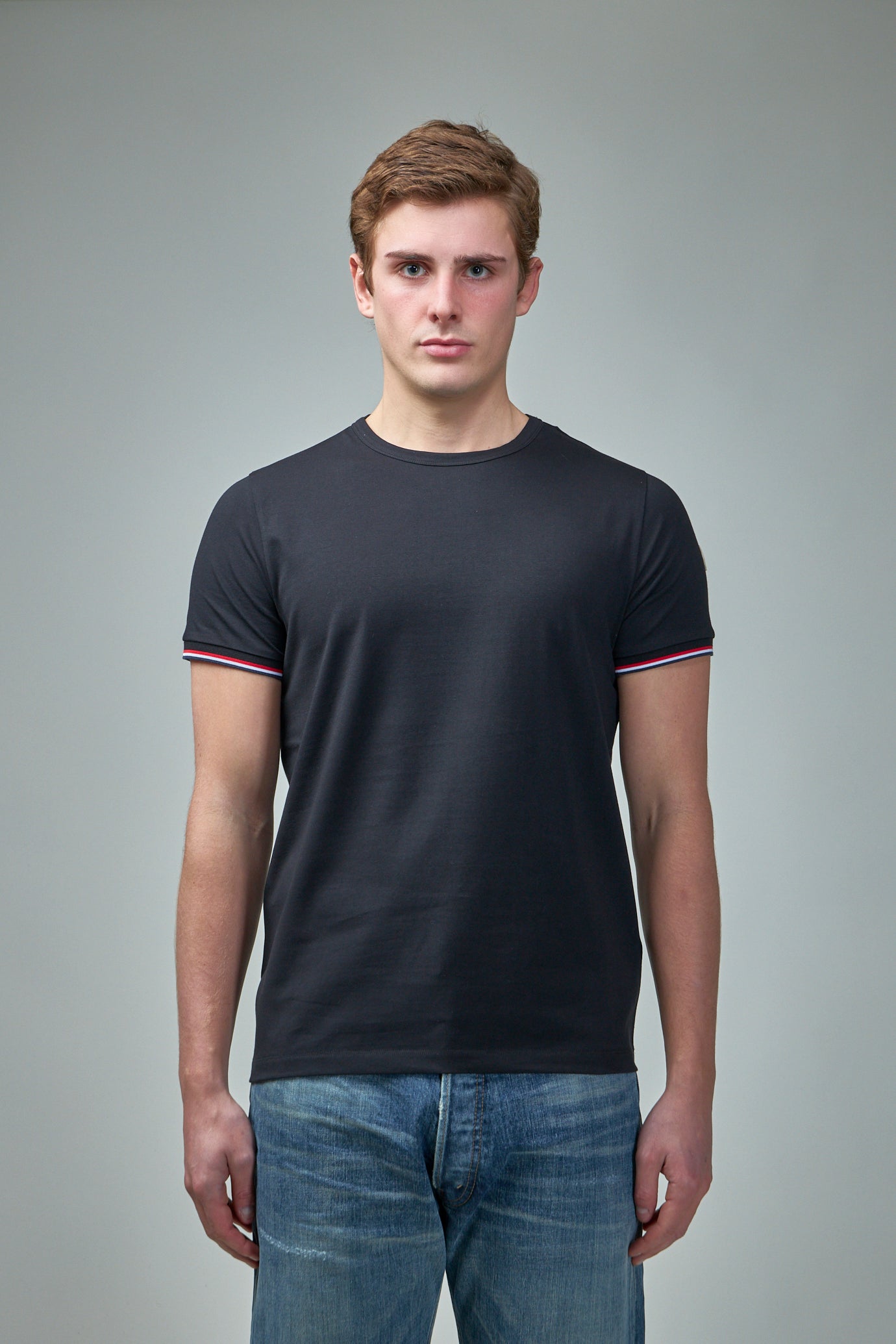 Tricolour-Trimmed Cotton T-Shirt