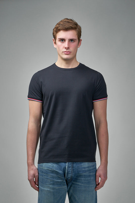Tricolour-Trimmed Cotton T-Shirt