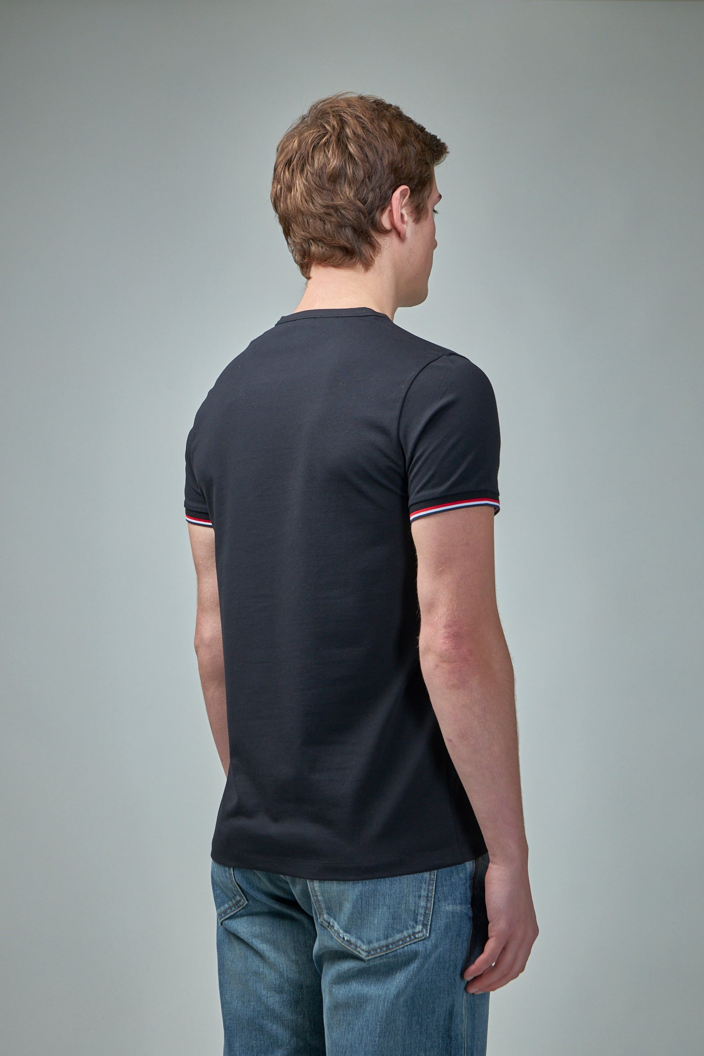 Tricolour-Trimmed Cotton T-Shirt