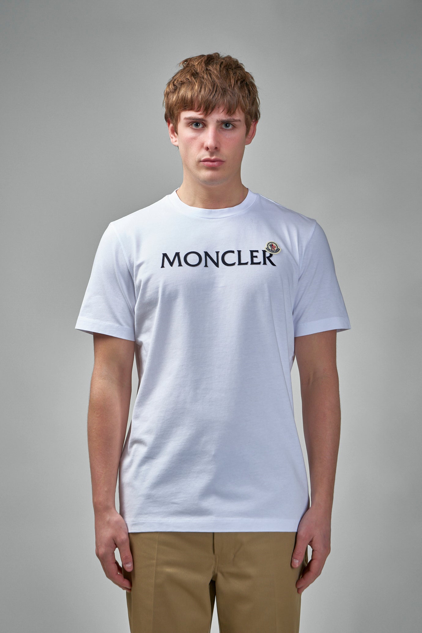 Flocked Logo Cotton T-Shirt