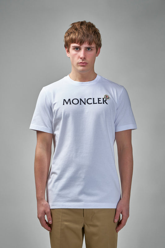 Flocked Logo Cotton T-Shirt