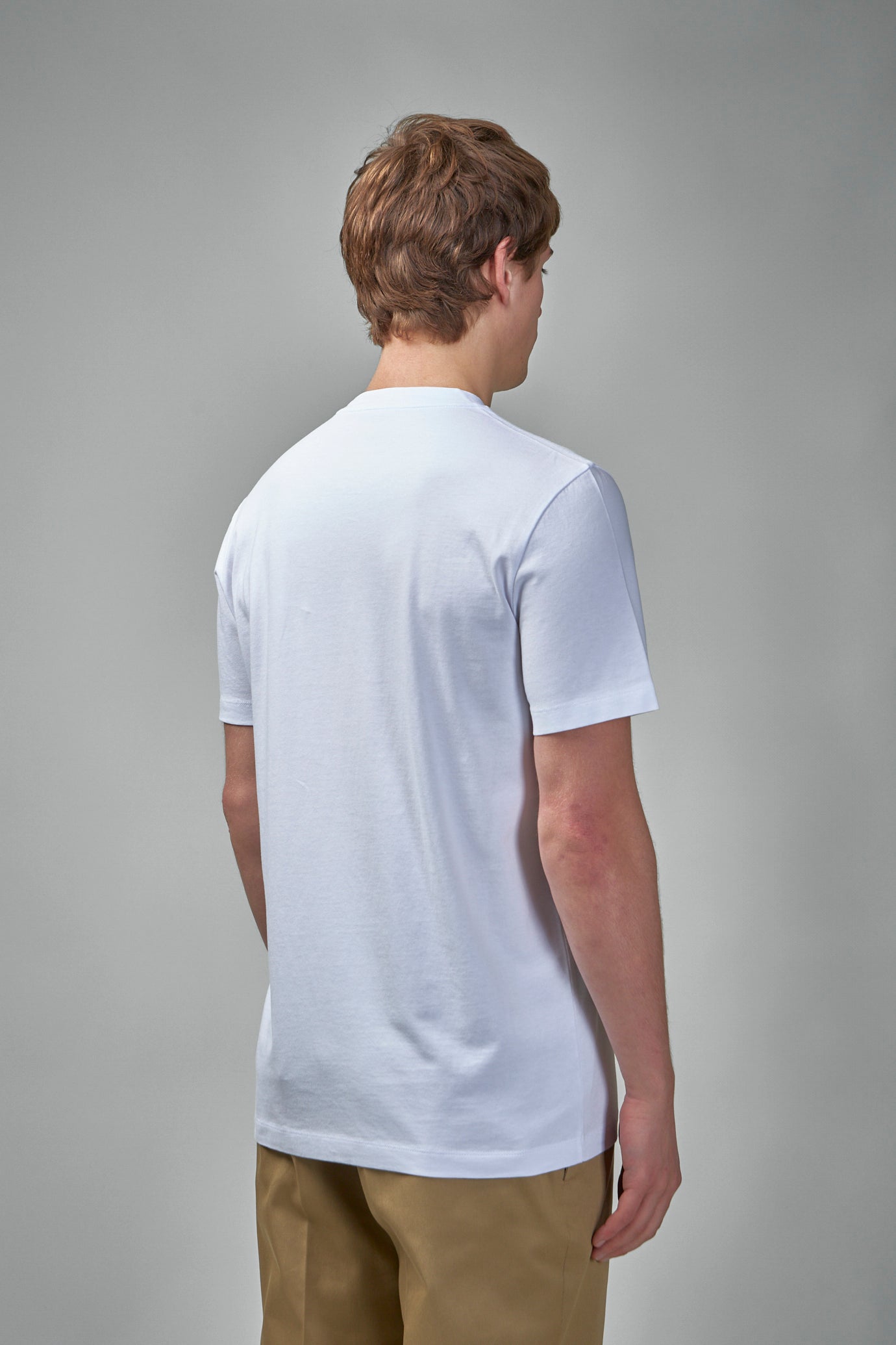 Flocked Logo Cotton T-Shirt