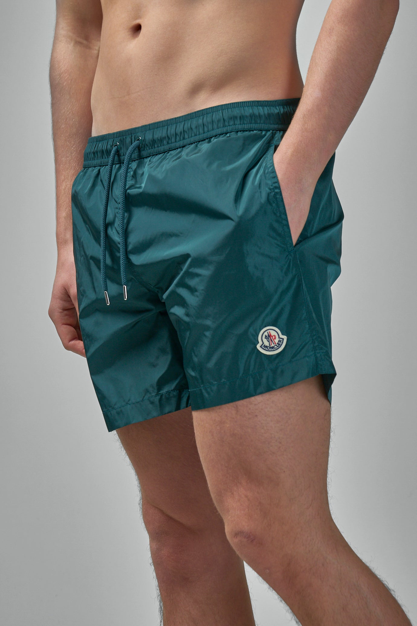 Badeshorts mit Logo-Patch