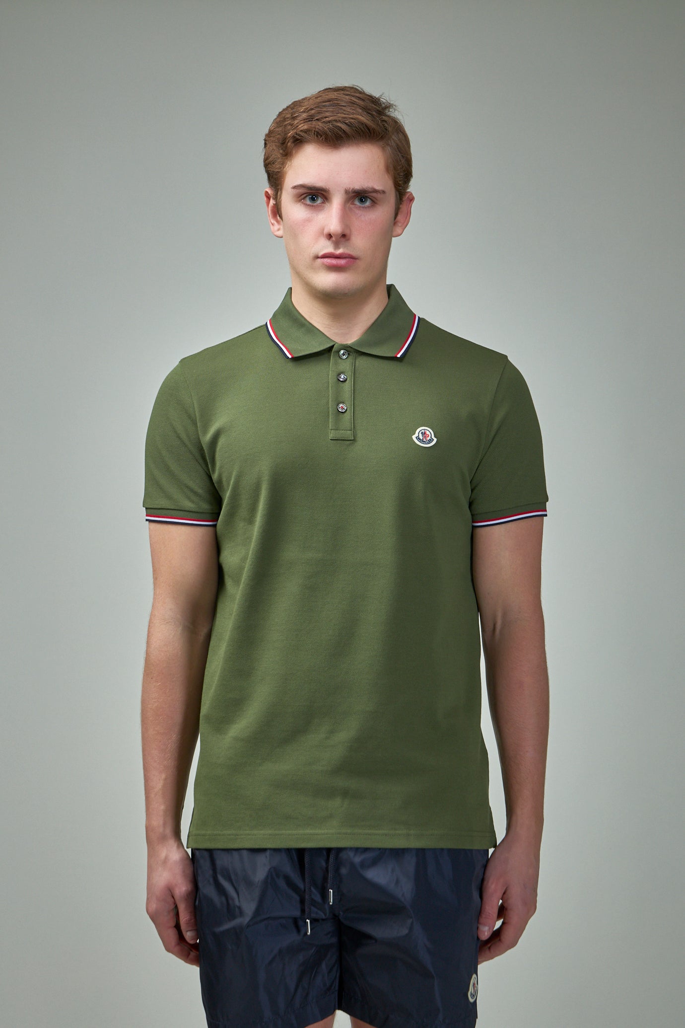 Tricolor-Trimmed Cotton Piquet Polo Shirt