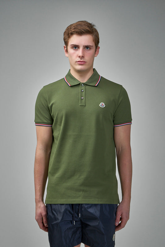 Tricolor-Trimmed Cotton Piquet Polo Shirt