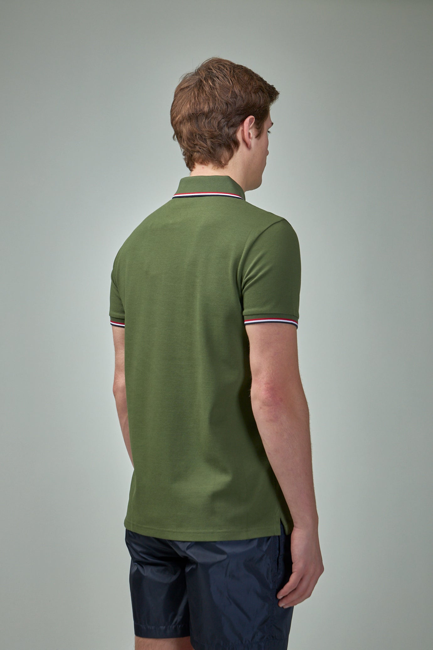 Tricolor-Trimmed Cotton Piquet Polo Shirt