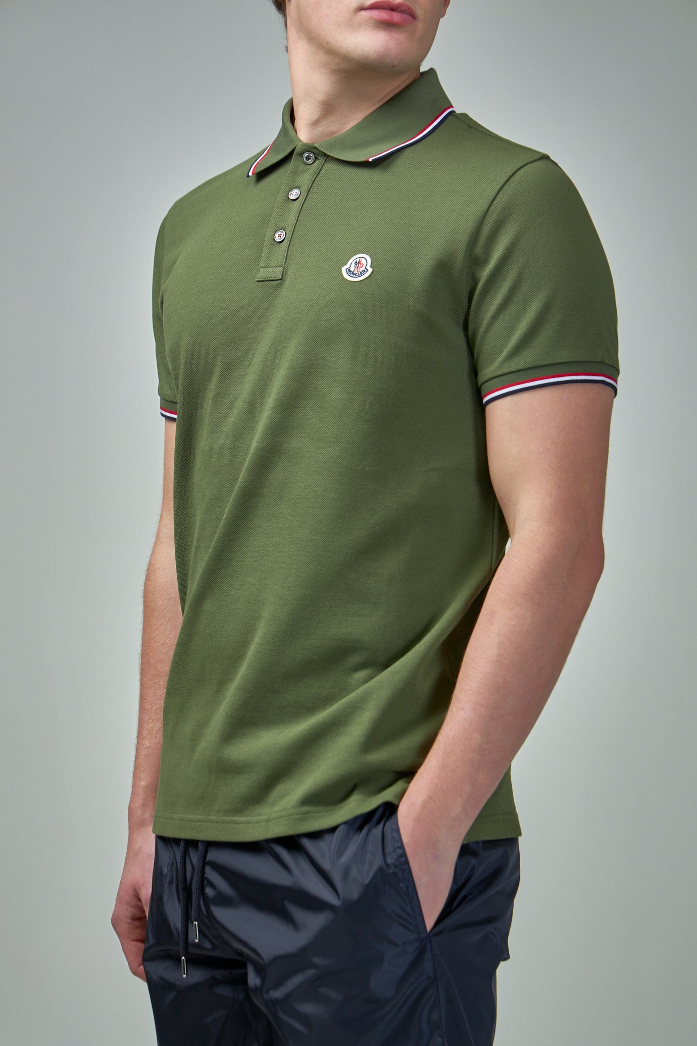 Tricolor-Trimmed Cotton Piquet Polo Shirt