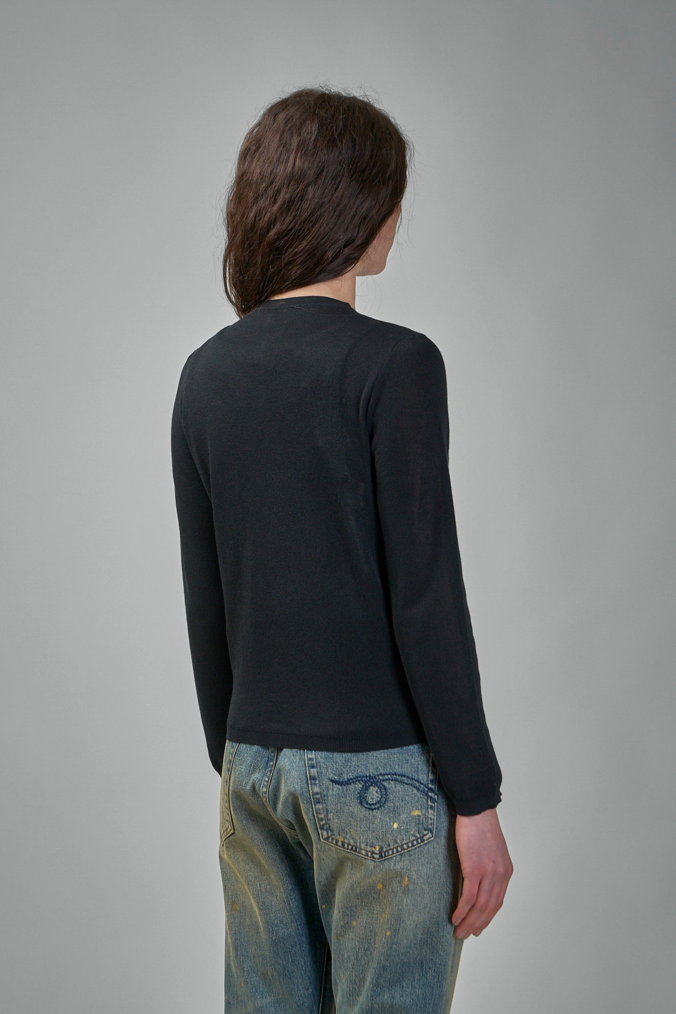 Padded Wool Zip-Up Cardigan