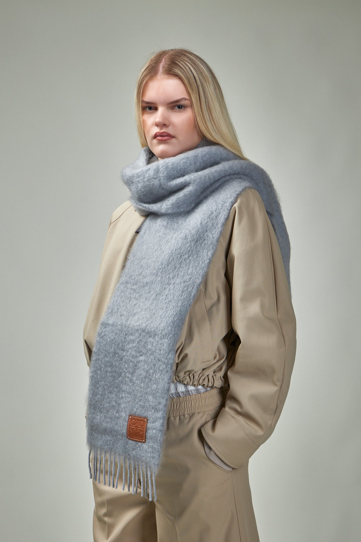 Scarf in Mohair and Wool