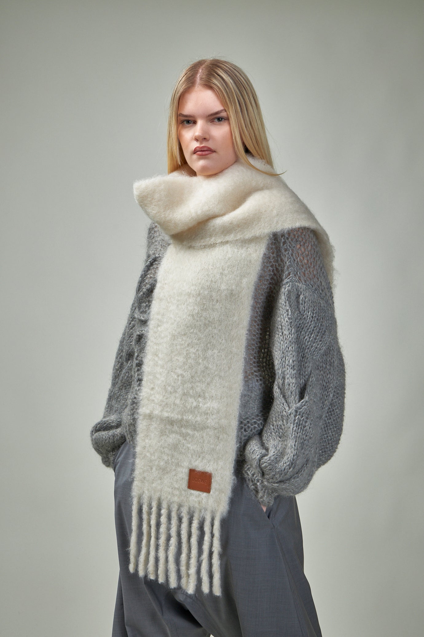 Scarf in Mohair and Wool