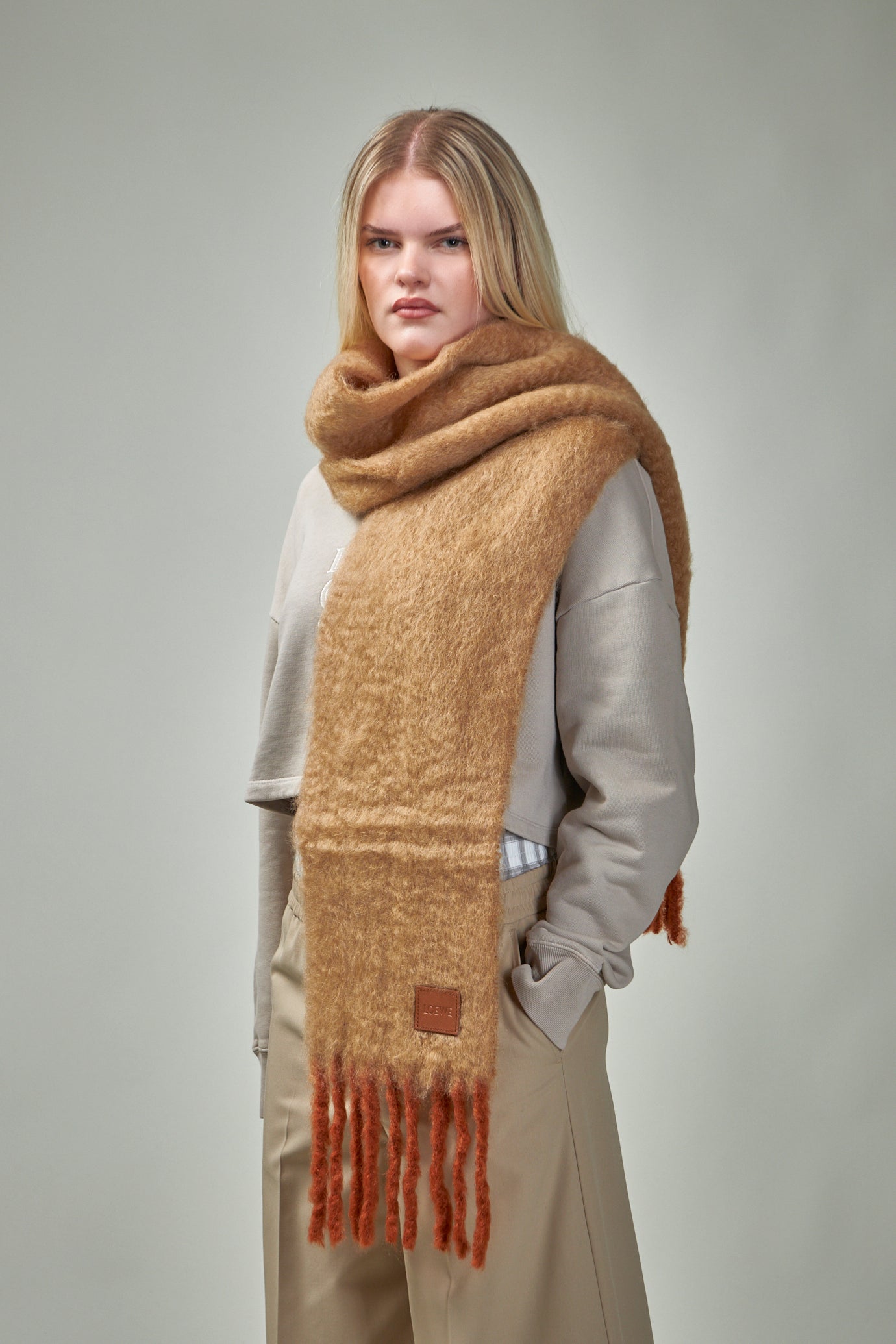 Scarf in Mohair and Wool